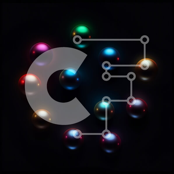 Intra Συλλεκτικό Ξύλινο Παζλ Plywood  4mm - Ζωντανές και πολύχρωμες μπάλες διατεταγμένες σε κύκλο σε μαύρο φόντο Σε Ξύλινο Κουτί - Διαστάσεις Puzzle: 10x10 cm – 25 κομμάτια