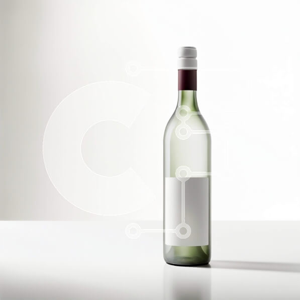 Σετ των 2 Intra Συλλεκτικό Ξύλινο Παζλ Plywood  4mm - Κομψό μπουκάλι λευκό κρασί σε ένα τραπέζι Σε Ξύλινο Κουτί - Διαστάσεις: 10x10 cm – 25 κομμάτια