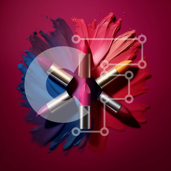 Σετ των 2 Intra Συλλεκτικό Ξύλινο Παζλ Plywood  4mm - Ζωντανά κραγιόν σε ροζ φόντο Σε Ξύλινο Κουτί - Διαστάσεις: 10x10 cm – 25 κομμάτια