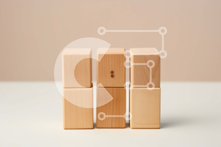 Intra Συλλεκτικό Ξύλινο Παζλ Plywood  4mm - Ξύλινα μπλοκ στοιβαγμένα το ένα πάνω στο άλλο Σε Ξύλινο Κουτί - Διαστάσεις: 10x10 cm – 25 κομμάτια