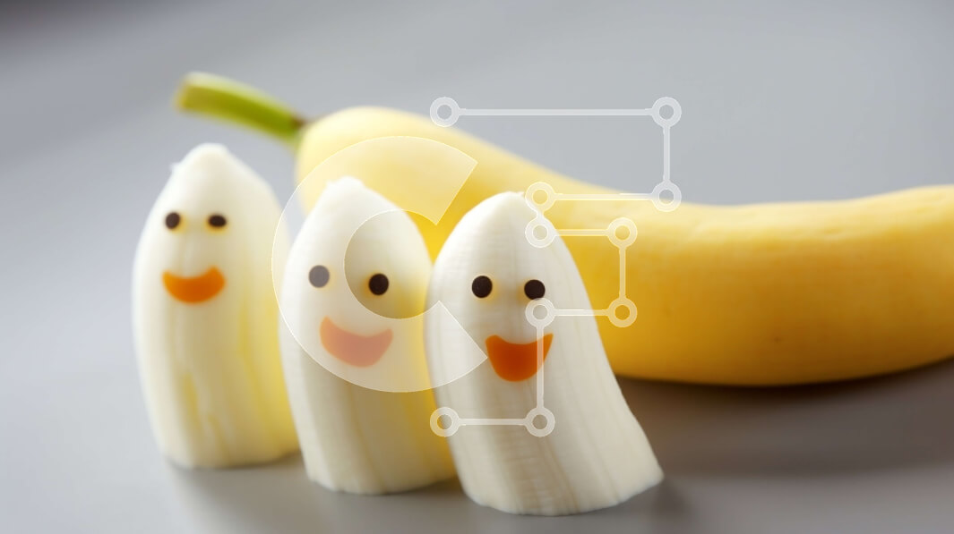 Σετ των 2 Intra Συλλεκτικό Ξύλινο Παζλ Plywood  4mm - Μπανάνα Smiley Faces με καρότα και σέλινο Σε Ξύλινο Κουτί - Διαστάσεις: 10x10 cm – 25 κομμάτια