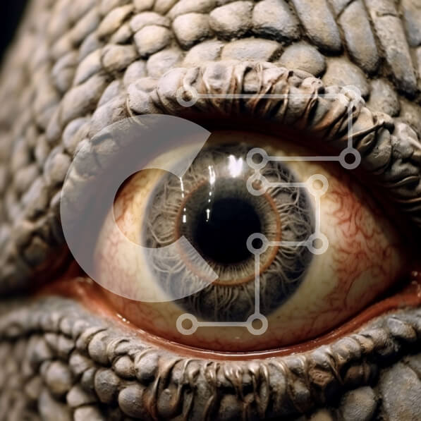 Intra Συλλεκτικό Ξύλινο Παζλ Plywood  4mm - Εντυπωσιακή φωτογραφία ματιών κροκόδειλου από κοντά Σε Ξύλινο Κουτί - Διαστάσεις: 10x10 cm – 25 κομμάτια