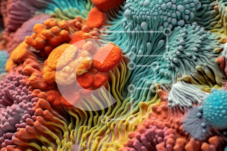 Intra Συλλεκτικό Ξύλινο Παζλ Plywood  4mm - Εκπληκτικό κοντινό πλάνο ενός πολύχρωμου κοραλλιογενούς υφάλου Σε Ξύλινο Κουτί - Διαστάσεις: 10x10 cm – 25 κομμάτια