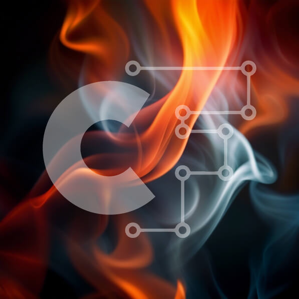 Intra Συλλεκτικό Ξύλινο Παζλ Plywood  4mm - Έντονη και σαγηνευτική εικόνα μιας αναμμένης φωτιάς Σε Ξύλινο Κουτί - Διαστάσεις Puzzle: 10x10 cm – 25 κομμάτια