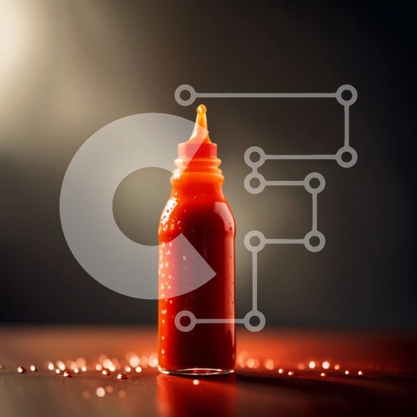 Σετ των 2 Intra Συλλεκτικό Ξύλινο Παζλ Plywood  4mm - Πικάντικο καυτερό μπουκάλι σάλτσας σε ρουστίκ ξύλινο φόντο Σε Ξύλινο Κουτί - Διαστάσεις: 10x10 cm – 25 κομμάτια