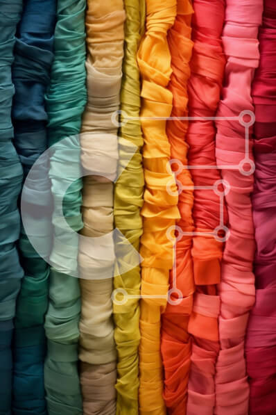 Intra Συλλεκτικό Ξύλινο Παζλ Plywood  4mm - Εκπληκτική όψη από κοντά ενός υφάσματος στο χρώμα του ουράνιου τόξου Σε Ξύλινο Κουτί - Διαστάσεις Puzzle: 10x10 cm – 25 κομμάτια