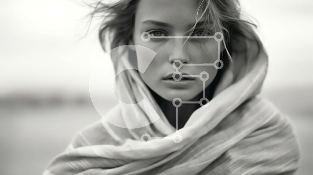 Intra Συλλεκτικό Ξύλινο Παζλ Plywood  4mm - Όμορφη γυναίκα που φοράει κασκόλ με ονειρική εμφάνιση Σε Ξύλινο Κουτί - Διαστάσεις Puzzle: 10x10 cm – 25 κομμάτια