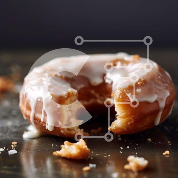 Σετ των 2 Intra Συλλεκτικό Ξύλινο Παζλ Plywood  4mm - Νόστιμο γλασέ ντόνατς με ψεκασμό Σε Ξύλινο Κουτί - Διαστάσεις: 10x10 cm – 25 κομμάτια