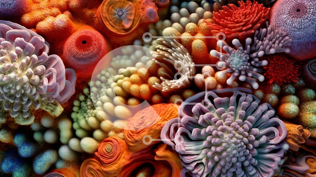 Intra Συλλεκτικό Ξύλινο Παζλ Plywood  4mm - Ζωντανή εικόνα από κοντινό πλάνο ενός πολύχρωμου κοραλλιογενούς υφάλου Σε Ξύλινο Κουτί - Διαστάσεις: 10x10 cm – 25 κομμάτια