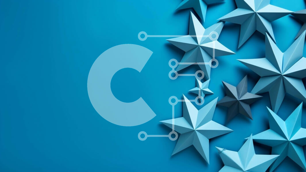 Intra Συλλεκτικό Ξύλινο Παζλ Plywood  4mm - Αφηρημένα αστέρια Origami σε μπλε φόντο Σε Ξύλινο Κουτί - Διαστάσεις Puzzle: 10x10 cm – 25 κομμάτια