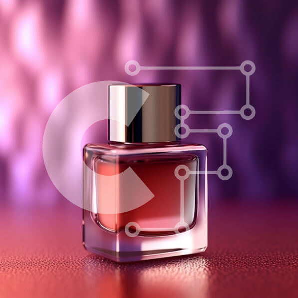 Σετ των 2 Intra Συλλεκτικό Ξύλινο Παζλ Plywood  4mm - Όμορφη εικόνα από μικρό γυάλινο μπουκάλι με ροζ υγρό Σε Ξύλινο Κουτί - Διαστάσεις: 10x10 cm – 25 κομμάτια