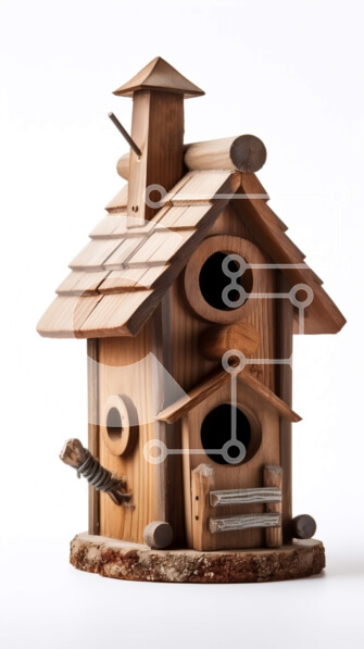 Intra Συλλεκτικό Ξύλινο Παζλ Plywood  4mm - Γοητευτικό Ξύλινο Πουλιά για τον Κήπο σας Σε Ξύλινο Κουτί - Διαστάσεις Puzzle: 10x10 cm – 25 κομμάτια