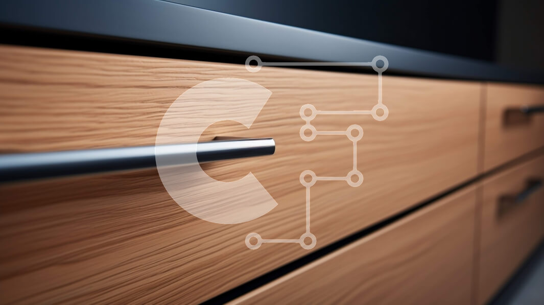 Intra Συλλεκτικό Ξύλινο Παζλ Plywood  4mm - Μοντέρνο ξύλινο ντουλάπι κουζίνας με κομψή λαβή από ανοξείδωτο ατσάλι Σε Ξύλινο Κουτί - Διαστάσεις Puzzle: 10x10 cm – 25 κομμάτια