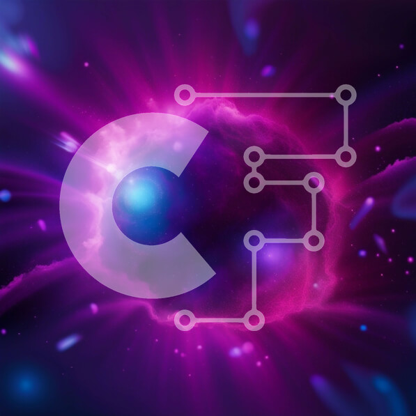 Intra Συλλεκτικό Ξύλινο Παζλ Plywood  4mm - Μυστηριώδες και όμορφο μωβ και μπλε νεφέλωμα στο διάστημα Σε Ξύλινο Κουτί - Διαστάσεις Puzzle: 10x10 cm – 25 κομμάτια