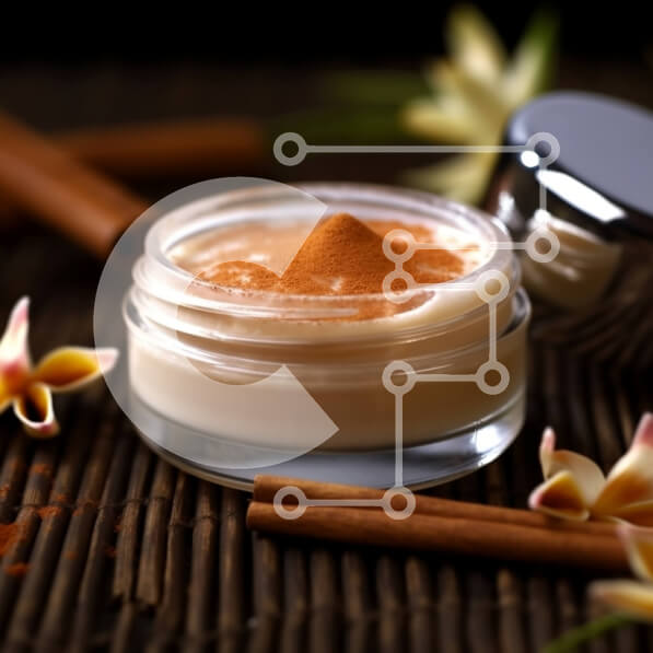 Σετ των 2 Intra Συλλεκτικό Ξύλινο Παζλ Plywood  4mm - Scrub ζάχαρης κανέλας σε χαλάκι μπαμπού με ξυλάκια κανέλας Σε Ξύλινο Κουτί - Διαστάσεις: 10x10 cm – 25 κομμάτια