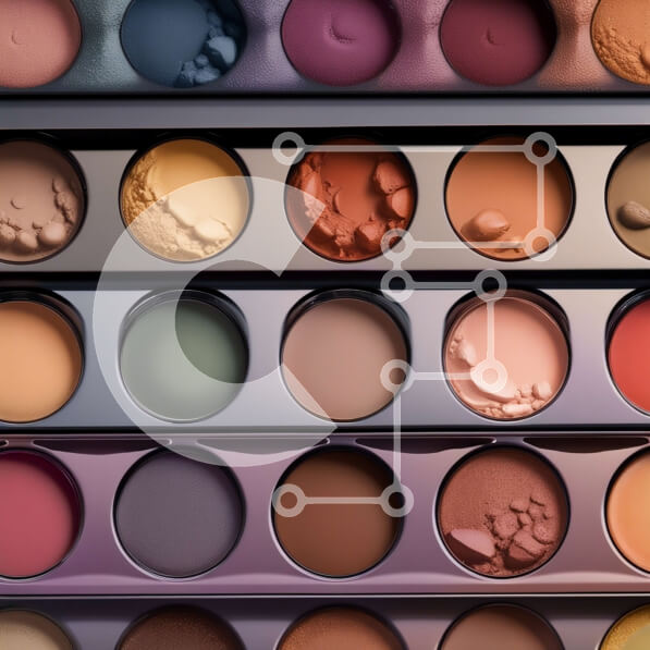 Σετ των 2 Intra Συλλεκτικό Ξύλινο Παζλ Plywood  4mm - Ζωντανή παλέτα σκιών ματιών με μια γκάμα χρωμάτων Σε Ξύλινο Κουτί - Διαστάσεις: 10x10 cm – 25 κομμάτια