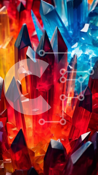 Intra Συλλεκτικό Ξύλινο Παζλ Plywood  4mm - Πολύχρωμη κρυστάλλινη εικόνα από κοντά με γυαλιστερή και ανακλαστική επιφάνεια Σε Ξύλινο Κουτί - Διαστάσεις Puzzle: 10x10 cm – 25 κομμάτια