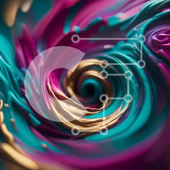 Intra Συλλεκτικό Ξύλινο Παζλ Plywood  4mm - Δονούμενη και εντυπωσιακή αφηρημένη εικόνα του στροβιλιζόμενου, πολύχρωμου υγρού Σε Ξύλινο Κουτί - Διαστάσεις Puzzle: 10x10 cm – 25 κομμάτια