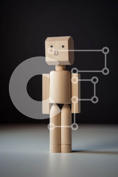 Intra Συλλεκτικό Ξύλινο Παζλ Plywood  4mm - Δημιουργικό και παιχνιδιάρικο ρομπότ ξύλινο παιχνίδι στο τραπέζι Σε Ξύλινο Κουτί - Διαστάσεις: 10x10 cm – 25 κομμάτια