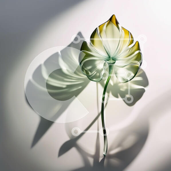 Intra Συλλεκτικό Ξύλινο Παζλ Plywood  4mm - Κοντινό πλάνο ενός πράσινου φύλλου με φλέβα Σε Ξύλινο Κουτί - Διαστάσεις: 10x10 cm – 25 κομμάτια