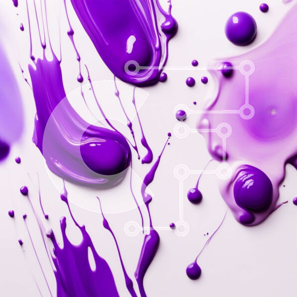 Intra Συλλεκτικό Ξύλινο Παζλ Plywood  4mm - Αφηρημένη πορφυρή βαφή σε λεία λευκή επιφάνεια Σε Ξύλινο Κουτί - Διαστάσεις Puzzle: 10x10 cm – 25 κομμάτια