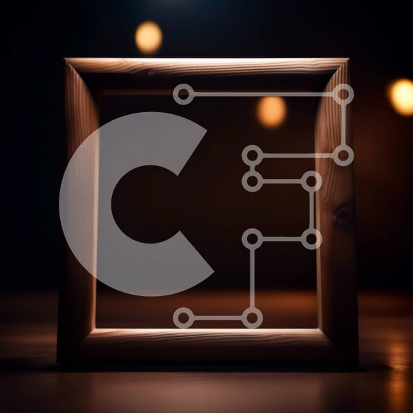 Intra Συλλεκτικό Ξύλινο Παζλ Plywood  4mm - Μινιμαλιστικό ξύλινο πλαίσιο σε σκοτεινό τοίχο Σε Ξύλινο Κουτί - Διαστάσεις Puzzle: 10x10 cm – 25 κομμάτια