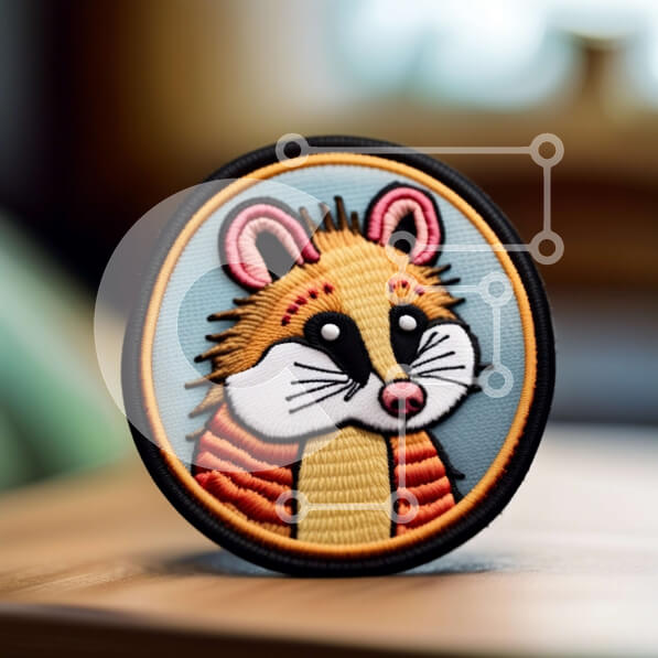 Intra Συλλεκτικό Ξύλινο Παζλ Plywood  4mm - Χαριτωμένη εικόνα ενός ποντικιού με ένα κομψό κασκόλ Σε Ξύλινο Κουτί - Διαστάσεις: 10x10 cm – 25 κομμάτια