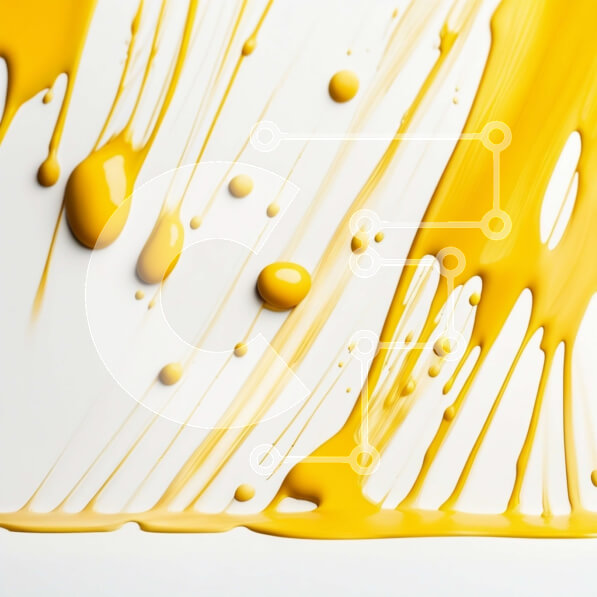 Intra Συλλεκτικό Ξύλινο Παζλ Plywood  4mm - Δονούμενο κίτρινο υγρό που ρέει σε μια λεία λευκή επιφάνεια Σε Ξύλινο Κουτί - Διαστάσεις Puzzle: 10x10 cm – 25 κομμάτια