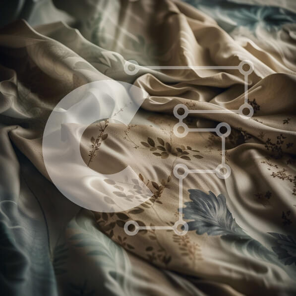 Σετ των 2 Intra Συλλεκτικό Ξύλινο Παζλ Plywood  4mm - Όμορφη κινηματογράφηση σε πρώτο πλάνο από ύφασμα με λουλούδια Σε Ξύλινο Κουτί - Διαστάσεις: 10x10 cm – 25 κομμάτια