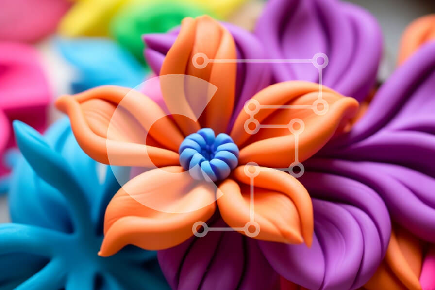 Intra Συλλεκτικό Ξύλινο Παζλ Plywood  4mm - Κοντινό πλάνο πολύχρωμα λουλούδια σε βάζο Σε Ξύλινο Κουτί - Διαστάσεις: 10x10 cm – 25 κομμάτια