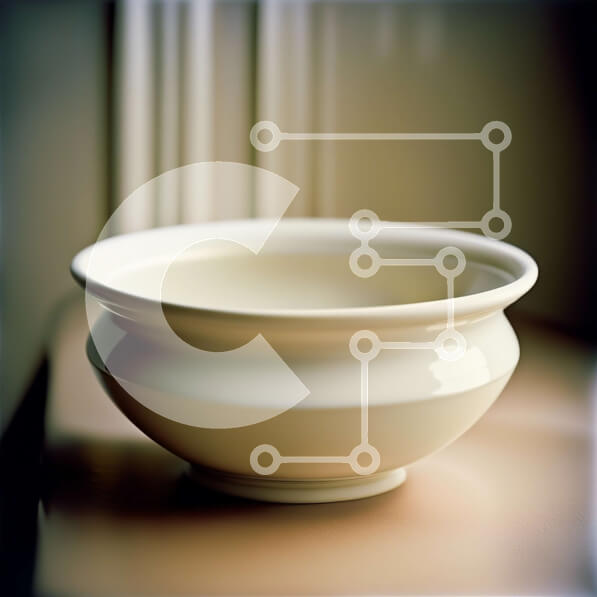 Intra Συλλεκτικό Ξύλινο Παζλ Plywood  4mm - Μινιμαλιστικό λευκό κεραμικό μπολ σε ξύλινο τραπέζι Σε Ξύλινο Κουτί - Διαστάσεις Puzzle: 10x10 cm – 25 κομμάτια