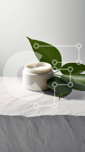 Intra Συλλεκτικό Ξύλινο Παζλ Plywood  4mm - Κομψό λευκό κεραμικό βάζο με πράσινο φύλλο σε μαρμάρινη επιφάνεια Σε Ξύλινο Κουτί - Διαστάσεις: 10x10 cm – 25 κομμάτια