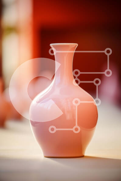 Intra Συλλεκτικό Ξύλινο Παζλ Plywood  4mm - Συλλογή Ροζ Βάζο και Κεραμικά Σε Ξύλινο Κουτί - Διαστάσεις Puzzle: 10x10 cm – 25 κομμάτια