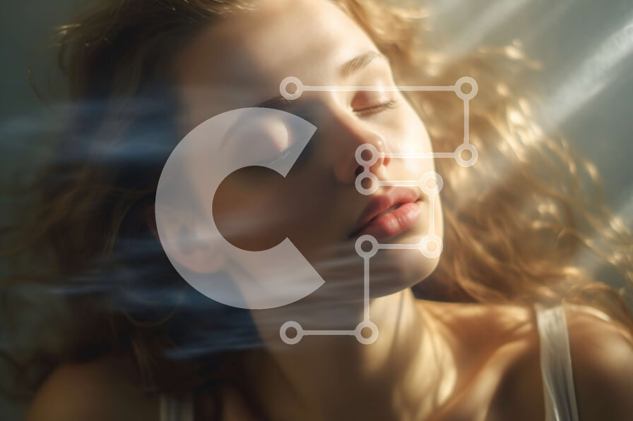 Intra Συλλεκτικό Ξύλινο Παζλ Plywood  4mm - Εκπληκτική φωτογραφία ομορφιάς μιας γυναίκας με σγουρά μαλλιά ξαπλωμένη στο κρεβάτι Σε Ξύλινο Κουτί - Διαστάσεις Puzzle: 10x10 cm – 25 κομμάτια