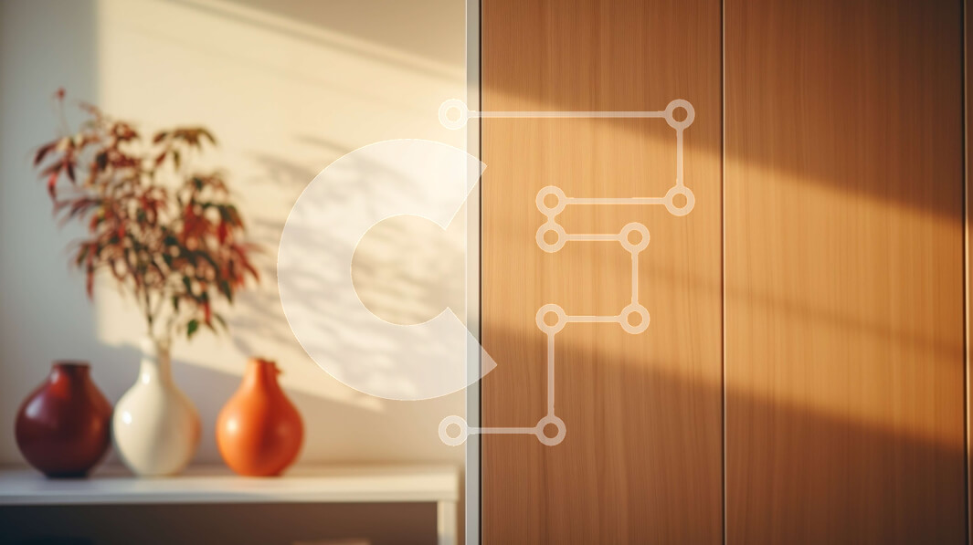 Intra Συλλεκτικό Ξύλινο Παζλ Plywood  4mm - Εσωτερικό δωμάτιο με ξύλινη πόρτα, λουλούδια και περσίδες παραθύρων Σε Ξύλινο Κουτί - Διαστάσεις Puzzle: 10x10 cm – 25 κομμάτια