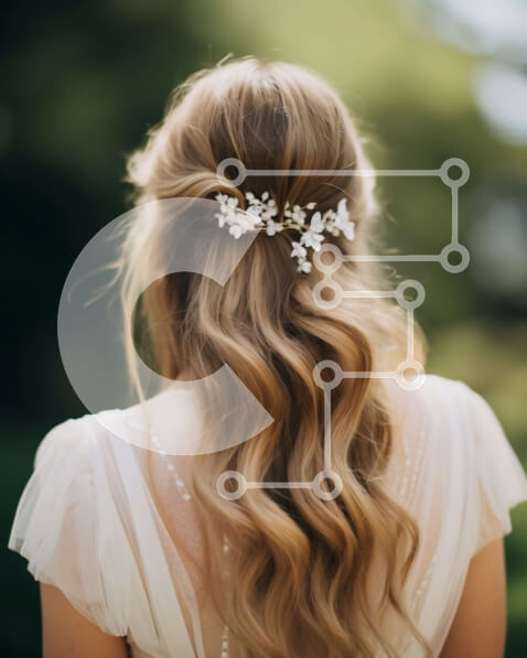 Intra Συλλεκτικό Ξύλινο Παζλ Plywood  4mm - Εκπληκτική νύφη με λευκό νυφικό με φλοράλ κεφαλάκι Σε Ξύλινο Κουτί - Διαστάσεις Puzzle: 10x10 cm – 25 κομμάτια