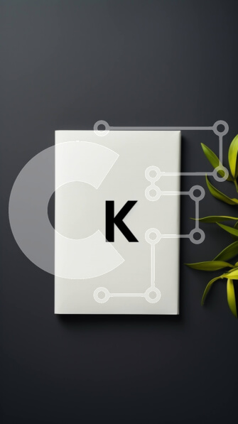 Intra Συλλεκτικό Ξύλινο Παζλ Plywood  4mm - Λευκό χάρτινο κουτί με γράμμα «k» και μικρό φυτό Σε Ξύλινο Κουτί - Διαστάσεις Puzzle: 10x10 cm – 25 κομμάτια