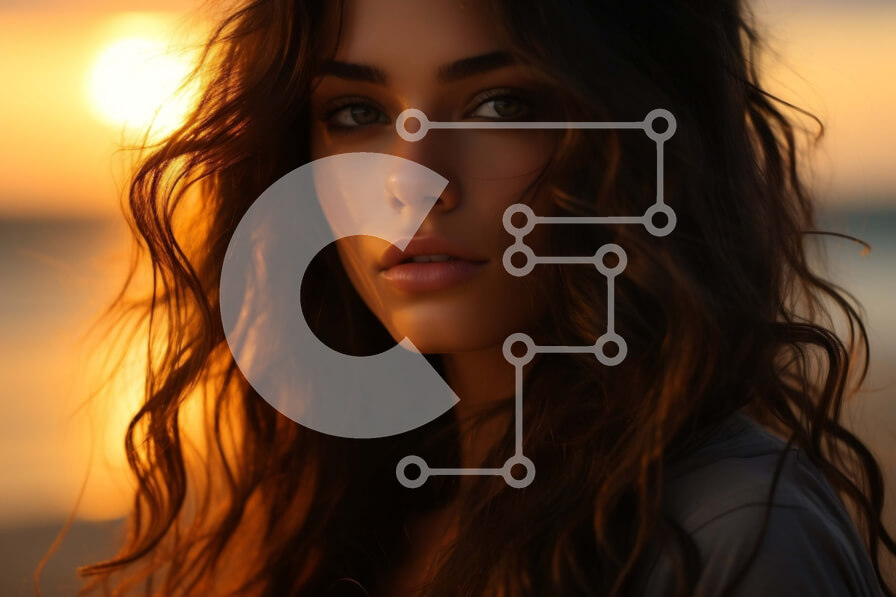 Intra Συλλεκτικό Ξύλινο Παζλ Plywood  4mm - Εκπληκτική εικόνα μιας γυναίκας με μαύρο μπικίνι στο ηλιοβασίλεμα Σε Ξύλινο Κουτί - Διαστάσεις Puzzle: 10x10 cm – 25 κομμάτια