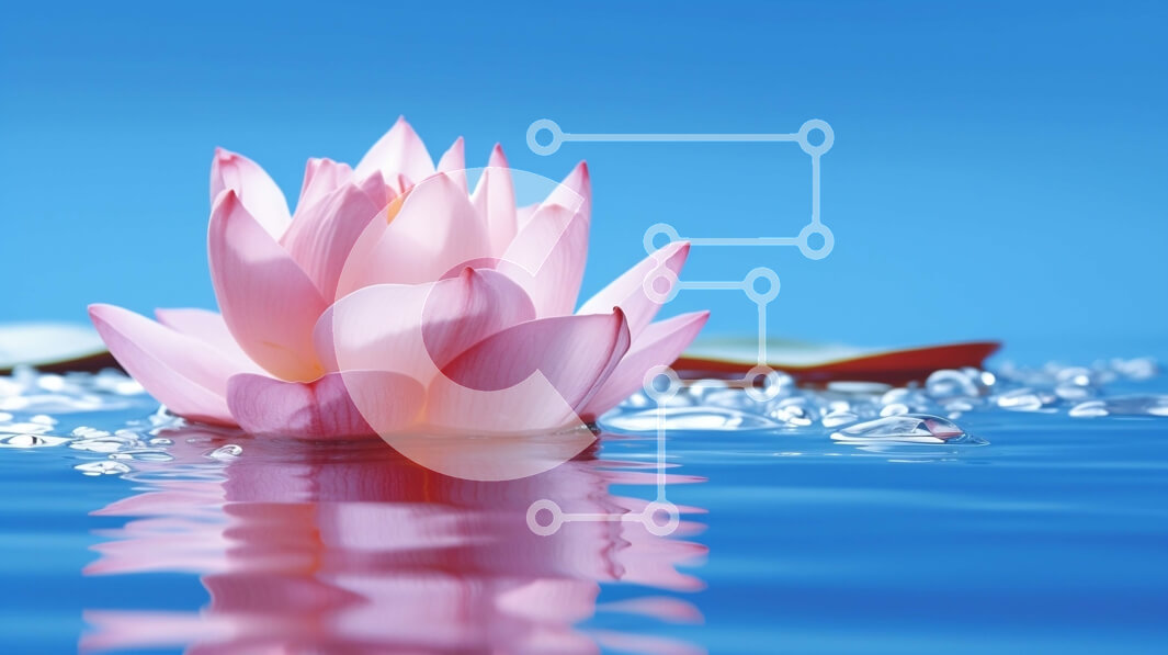 Intra Συλλεκτικό Ξύλινο Παζλ Plywood  4mm - Εκπληκτική εικόνα ενός ροζ λουλουδιού λωτού στο νερό με σταγονίδια σε πέταλα Σε Ξύλινο Κουτί - Διαστάσεις: 10x10 cm – 25 κομμάτια