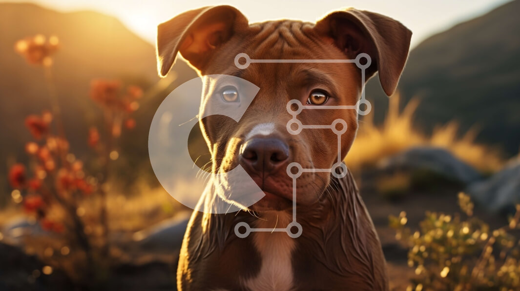 Intra Συλλεκτικό Ξύλινο Παζλ Plywood  4mm - Καφέ σκυλί στο χωράφι με ψηλό γρασίδι και βράχους Σε Ξύλινο Κουτί - Διαστάσεις: 10x10 cm – 25 κομμάτια