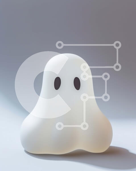 Intra Συλλεκτικό Ξύλινο Παζλ Plywood  4mm - Λευκό στολίδι σε σχήμα φαντάσματος Σε Ξύλινο Κουτί - Διαστάσεις Puzzle: 10x10 cm – 25 κομμάτια