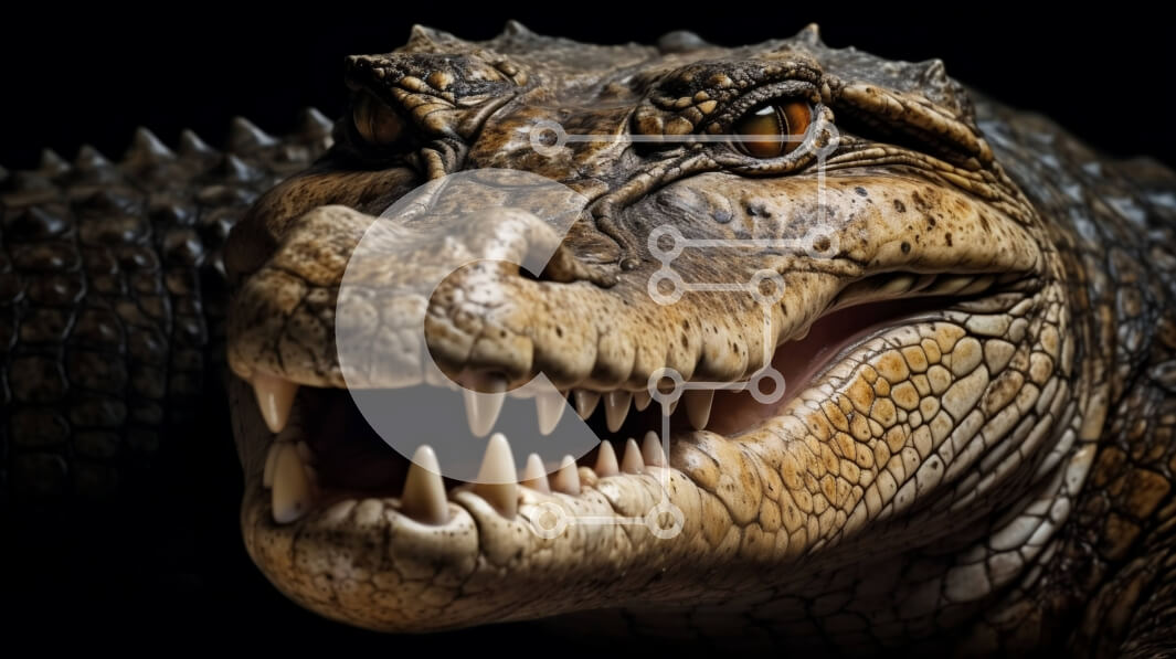 Σετ των 2 Intra Συλλεκτικό Ξύλινο Παζλ Plywood  4mm - Εκφοβιστική εικόνα του αλιγάτορα με ανοιχτό στόμα και αιχμηρά δόντια Σε Ξύλινο Κουτί - Διαστάσεις: 10x10 cm – 25 κομμάτια