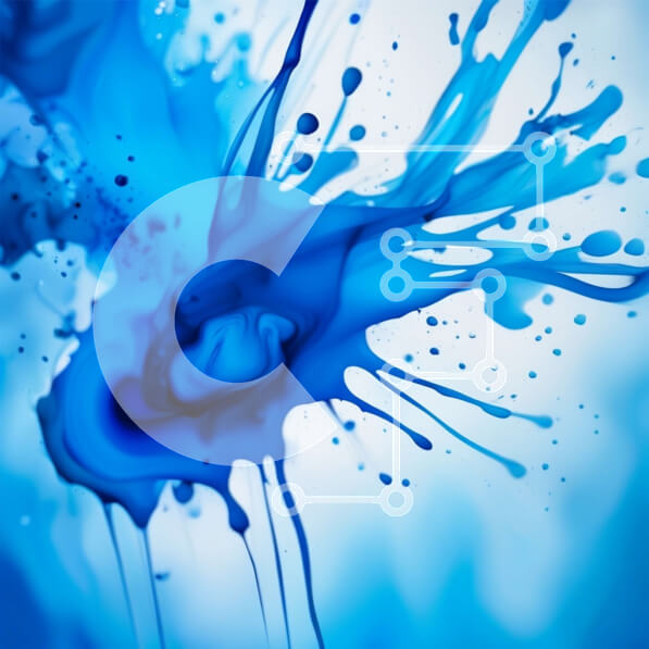 Intra Συλλεκτικό Ξύλινο Παζλ Plywood  4mm - Εκπληκτική εικόνα ενός μπλε μελανιού που πιτσιλίζει σε καθαρό λευκό φόντο Σε Ξύλινο Κουτί - Διαστάσεις Puzzle: 10x10 cm – 25 κομμάτια