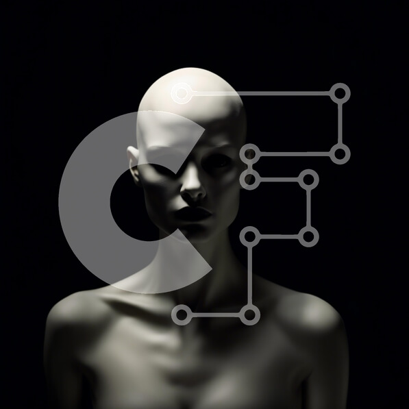 Intra Συλλεκτικό Ξύλινο Παζλ Plywood  4mm - Κενή γυναίκα έκφρασης με λευκό πουκάμισο και μαύρο παντελόνι Σε Ξύλινο Κουτί - Διαστάσεις Puzzle: 10x10 cm – 25 κομμάτια