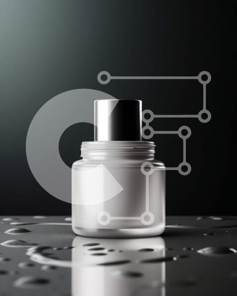 Intra Συλλεκτικό Ξύλινο Παζλ Plywood  4mm - Άδειο λευκό γυάλινο μπουκάλι με ασημένιο καπάκι σε μαύρη επιφάνεια Σε Ξύλινο Κουτί - Διαστάσεις Puzzle: 10x10 cm – 25 κομμάτια