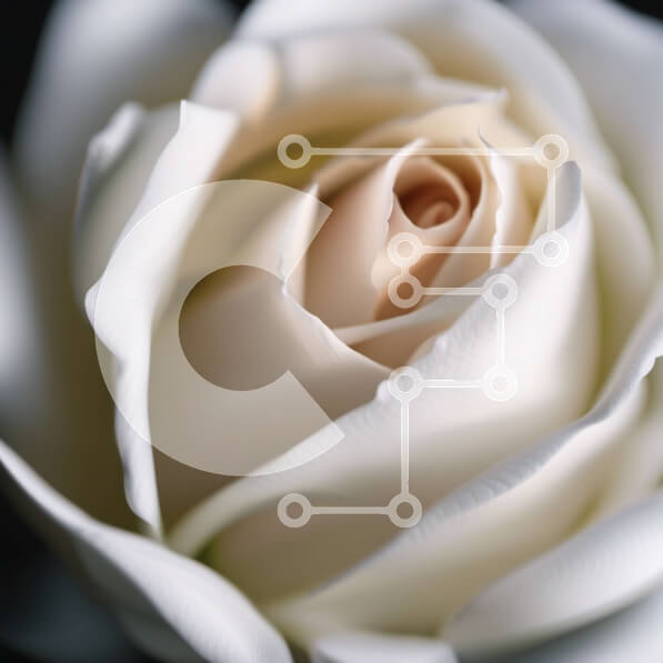 Intra Συλλεκτικό Ξύλινο Παζλ Plywood  4mm - Όμορφη κινηματογράφηση σε πρώτο πλάνο ενός λευκού τριαντάφυλλου σε πλήρη άνθιση Σε Ξύλινο Κουτί - Διαστάσεις: 10x10 cm – 25 κομμάτια