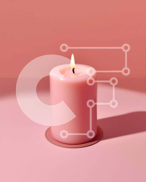 Intra Συλλεκτικό Ξύλινο Παζλ Plywood  4mm - Κομψό ροζ κερί σε ασορτί επιφάνεια Σε Ξύλινο Κουτί - Διαστάσεις: 10x10 cm – 25 κομμάτια