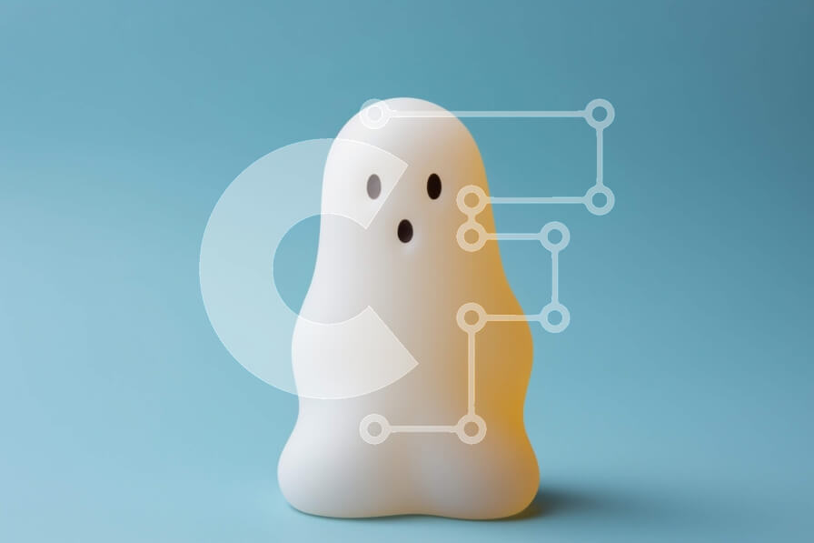 Intra Συλλεκτικό Ξύλινο Παζλ Plywood  4mm - Φωτιστικό σε σχήμα φαντάσματος σε μπλε φόντο Σε Ξύλινο Κουτί - Διαστάσεις Puzzle: 10x10 cm – 25 κομμάτια