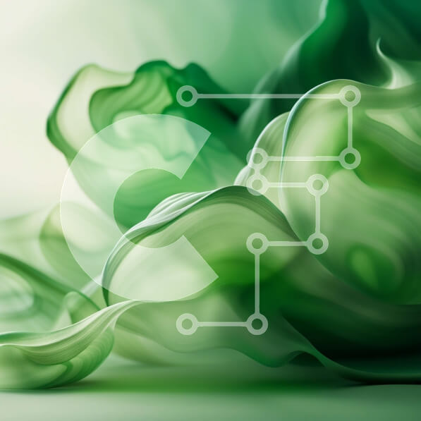 Intra Συλλεκτικό Ξύλινο Παζλ Plywood  4mm - Ζωντανή πράσινη αφηρημένη ζωγραφική με ρευστά σχήματα και χρώματα Σε Ξύλινο Κουτί - Διαστάσεις Puzzle: 10x10 cm – 25 κομμάτια