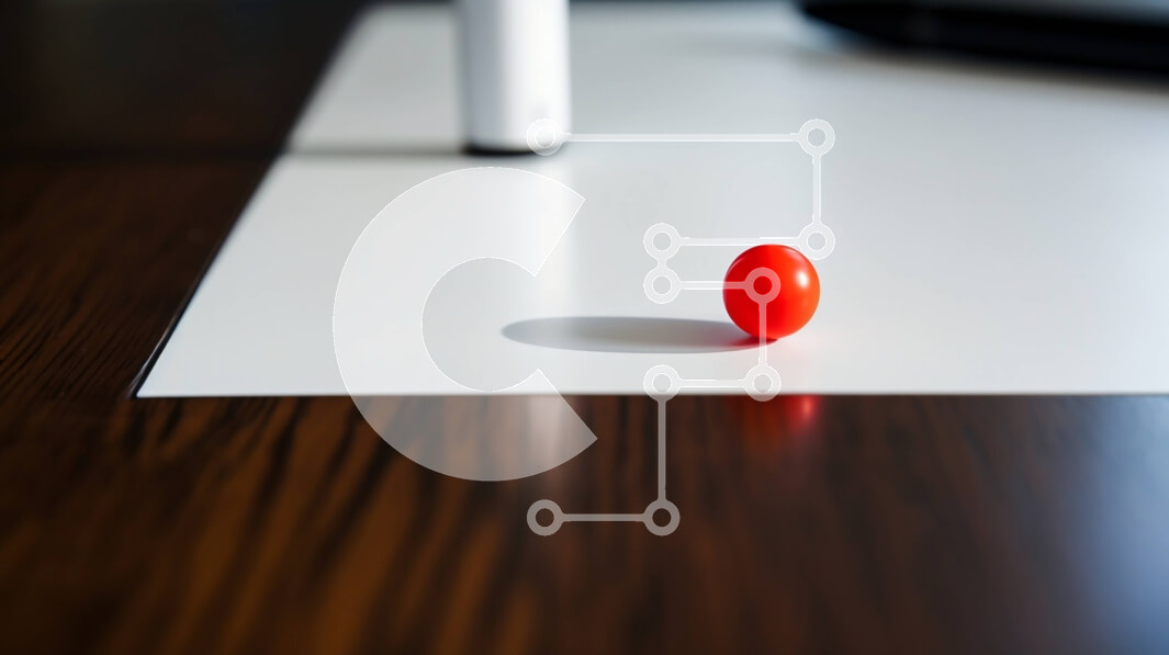 Intra Συλλεκτικό Ξύλινο Παζλ Plywood  4mm - Κόκκινη μπάλα στο λευκό τραπέζι Σε Ξύλινο Κουτί - Διαστάσεις: 10x10 cm – 25 κομμάτια